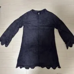 gelato pique ダークグレー 長袖ワンピース