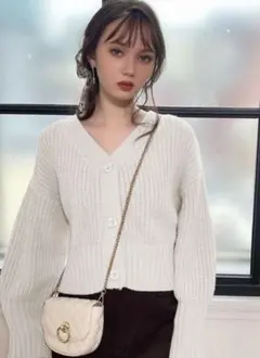 グレイル　太ゲージ編み　ニットカーディガン