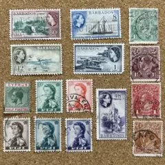 海外　外国切手　イギリス領の切手　いろいろ15点