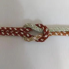 帯締め正絹と金属糸茶系とくすんだウグイス色のグラデーションと銀色日本舞踊振袖用フ