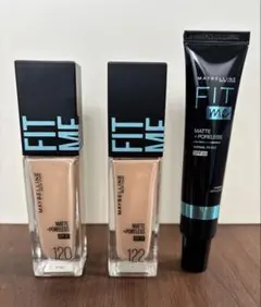 MAYBELLINE FIT ME ファンデーション 120 122 下地 3本