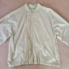 ライトグリーン ジップアップジャケット