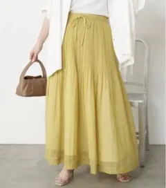 新品　ワッシャープリーツスカート　ジェナエスパスメルヴェイユ