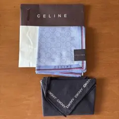 【未使用】CELINE セリーヌ ハンカチ 、 DKNYハンカチのセットのサムネイル