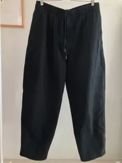 新品同様 UNIQLO U ライトウェイトスウェットワイドパンツ L ブラック
