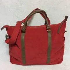 ZARA 2way ボストンバッグ 赤