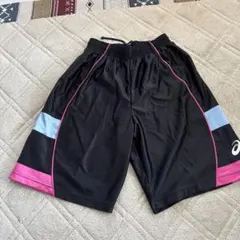 ASICS バスケットボールパンツ ブラック/ピンク/ブルー