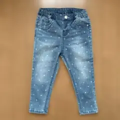 水玉柄ストレッチデニム90cm