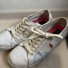 POLOラルフローレン スニーカー　ピンク白
