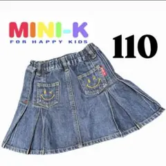 mini-k ミニケー スカート デニム プリーツ ニコちゃん 110