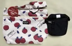 KALDI りんごバッグ スクエアショルダーバッグ 2点セット