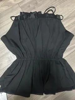 GRL ホルターネックオーガンジーペプラ ムトップス［ac2397］M