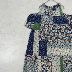 美品 ZARA BASIC 大きいサイズ 花柄 半袖 チュニック XS