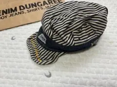 DENIM DUNGAREE ストライプ ワークキャップ 54cm