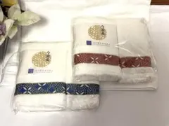 ☆今治タオル 5つ星クオリティ ブルー&レッドタオルセット ふわふわ 高級 新品