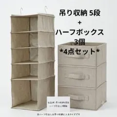 ニトリ NITORI 吊り収納 5段　ハーフ収納ボックス×3個　セットのサムネイル