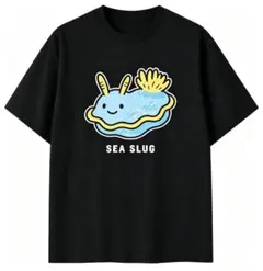 ウミウシイラスト ゆるい かわいい クリエイティブ T シャツ 男女兼用