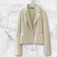 C.D.S BASIC ノーカラージャケット アイボリー M フォーマル