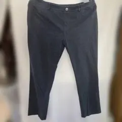 ダークグレー カジュアルパンツ デニム風