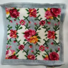 【美品·使用記憶無し】FEILER ドイツブランド.薔薇柄 ハンドタオル