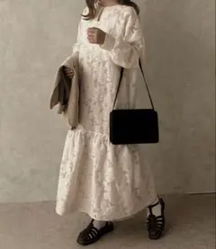 apres jour clair 2WAYジャガードワンピース XLサイズ