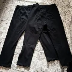 フリル レギンス2枚セット（黒）120 訳あり