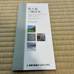 株主優待券 2025年12月発行 東急不動産