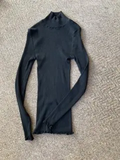 OSCALITO オスカリート　シルクウールトップス　長袖　ブラック