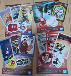 ディズニー　ミッキー　一番くじ　名シーン&ダイカットステッカーセット　4点
