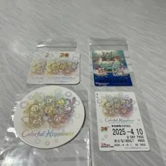 ダッフィー20周年　ハピネスステッカー　コースター　24.20周年ライン切符5点
