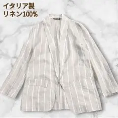 希少 ELEONORA AMADEI ジャケット イタリア リネン100%のサムネイル