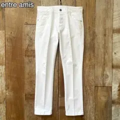 極美品】entre amis GAGA テーパード ホワイト デニム 31 - メルカリ