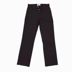 ZARA ブラックデニムパンツ ボタンフライ ストレート シンプル