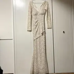 総レースロングドレス