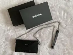 DIESELチェーンウォレット長財布　ブラック