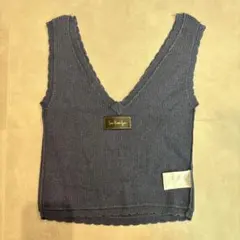 sea room rynn ニットベスト ネイビー