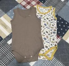 タンクトップ ロンパース メッシュ ベビー肌着 90cm ノースリーブ