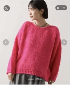 TRICOTSJEANMARC ボートネックニット ピンク