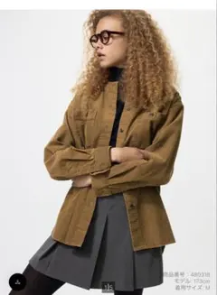 【ユニクロ】コーデュロイロングシャツジャケット