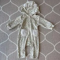 petit main ヒョウ柄 ジャンプスーツ 70