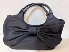 kate spade ブラック ハンドバッグ リボン