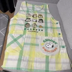PEANUTS スヌーピー エプロン チェック柄