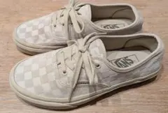 ■希少　VANS バンズ　ベージュ チェッカーボード スニーカー　レディース