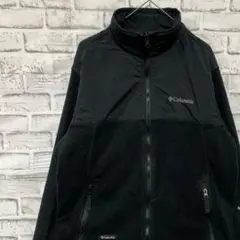 コロンビア　フリースジャケット　ブラックL ロゴ刺繍アウトドア1126