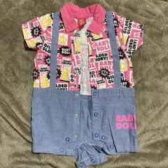 BABYDOLL　ロンパース　70cm　ピンク　サロペット風　ベビードール