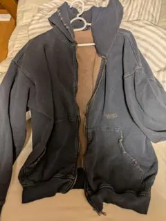 ダークグレー フルジップフーディとパンツセット