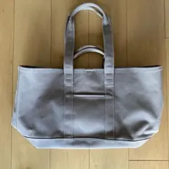 オペークドットクリップ　キャンバスビッグトートバッグ　グレー