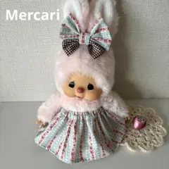 モンチッチMサイズハンドメイド服（スカート＆リボン）