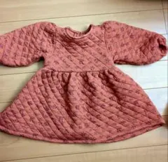 next 80cm キルト　ワンピース　小花柄　赤　9~12ヶ月