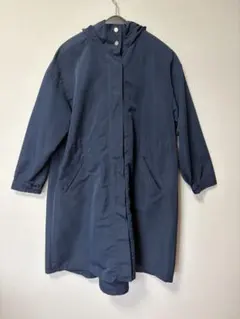 chocol raffine robe フード付きコート ネイビー